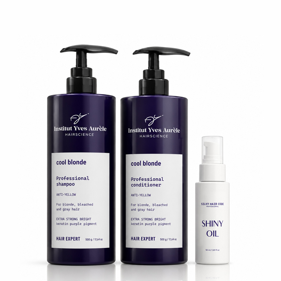 Haarbehandeling die gele tinten neutraliseert + CADEAU: professionele haarolie!